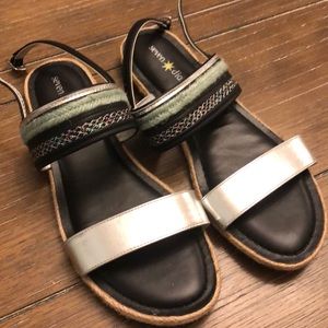 Gorgeous silver and mint sandals